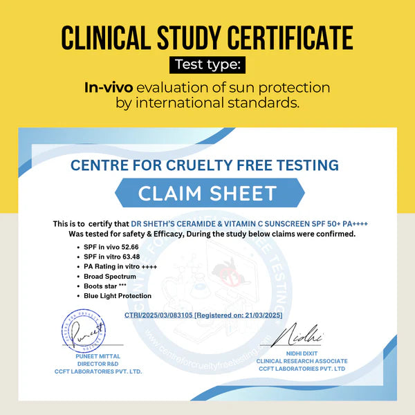Ceramide & Vitamin C Sunscreen - 50 gm (In-Vivo Tested SPF 50+ PA++++)
