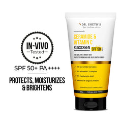 Ceramide & Vitamin C Sunscreen - 50 gm (In-Vivo Tested SPF 50+ PA++++)