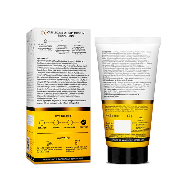 Ceramide & Vitamin C Sunscreen - 50 gm (In-Vivo Tested SPF 50+ PA++++)