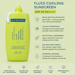 Fluid cooling sunscreen spf 50
