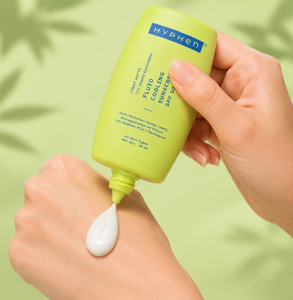 Fluid cooling sunscreen spf 50