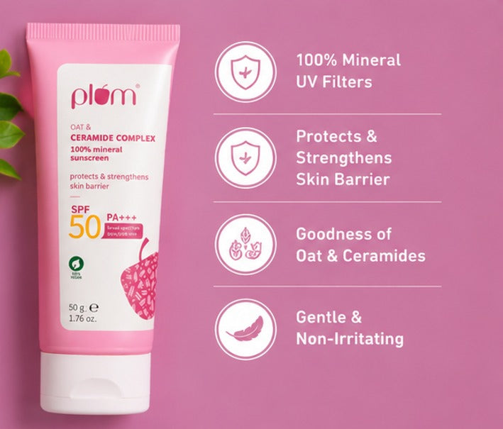 Plum Oat & Ceramide Complex 100% Mineral Sunscreen