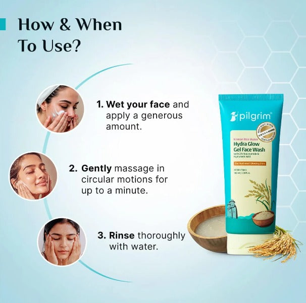 Korean Rice Water Hydra Glow Gel Face Wash