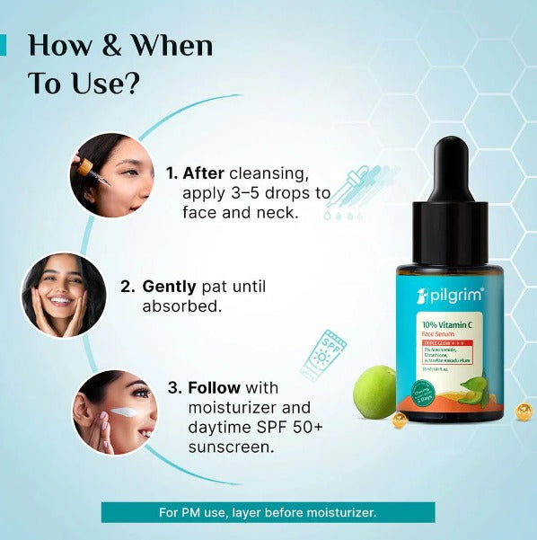 10% Vitamin C Face Serum For Triple Glow+++