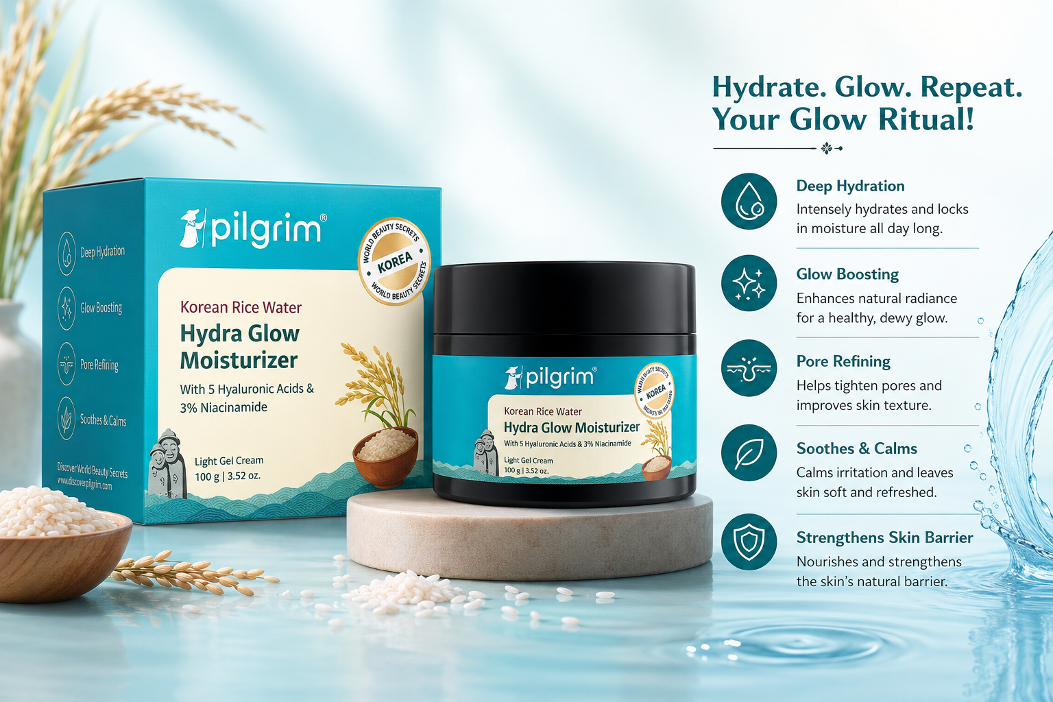 Korean Rice Water Hydra Glow Moisturizer