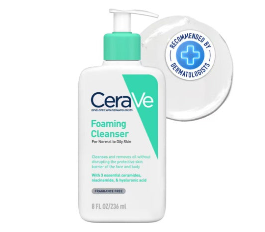 CeraVe Foaming Cleanser Face Wash For Oily Skin
