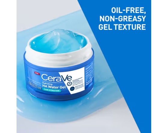 CeraVe HA Water Gel Face Moisturizer With Hyaluronic Acid & Ceramides