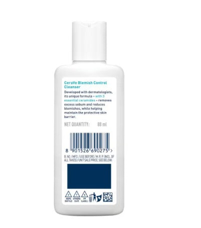 CeraVe Blemish Control Cleanser with 2% Salicylic Acid & Niacinamide for Acne-prone skin