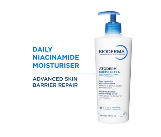 Bioderma Atoderm Creme Ultra Niacinamide Moisturizer - Boosts Hyaluronic Acid, Ceramides