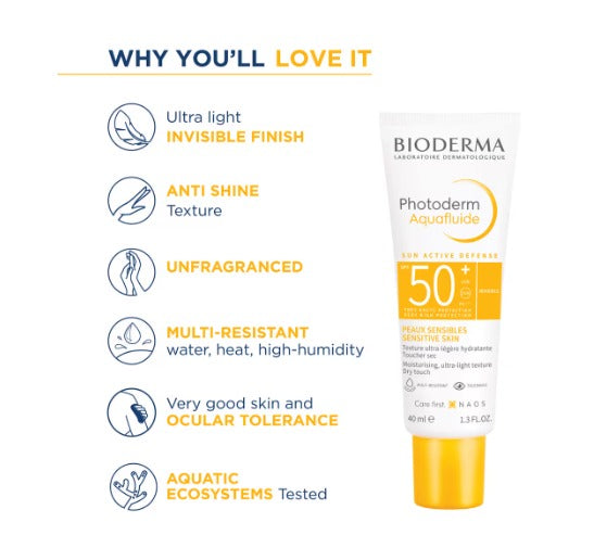 Bioderma Photoderm Aquafluide SPF 50+ PA++++ Invisible Sunscreen