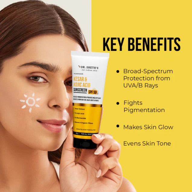 Kesar & Kojic Acid Sunscreen (In-Vivo Tested SPF 50+ PA++++)