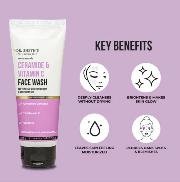 Ceramide & Vitamin C Face Wash - 100g