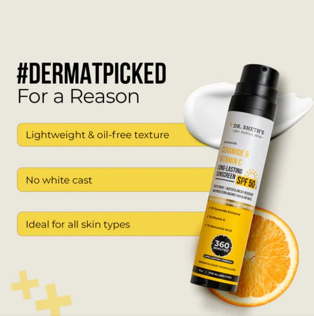 Ceramide & Vitamin C Long Lasting Sunscreen - 50 gm