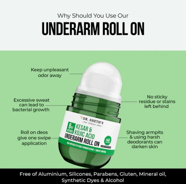 Kesar & Kojic Acid Underarm Roll On - 50ml