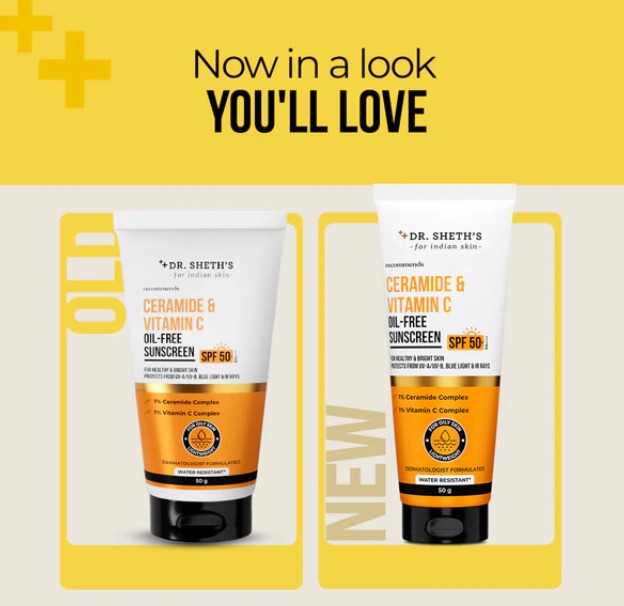 Ceramide & Vitamin C Oil Free Sunscreen - 50 gm (In-Vivo Tested SPF 50+ PA++++)