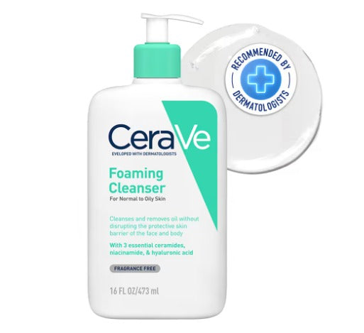 CeraVe Foaming Cleanser Face Wash For Oily Skin
