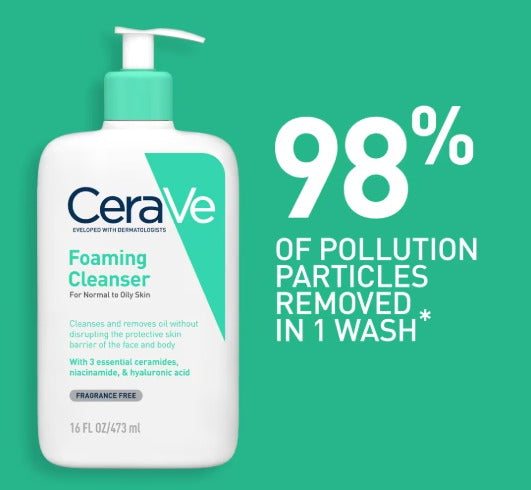 CeraVe Foaming Cleanser Face Wash For Oily Skin