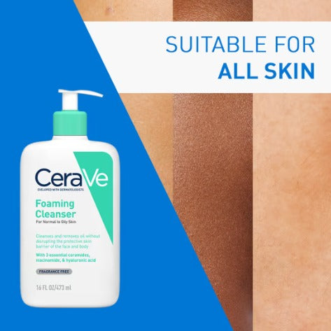 CeraVe Foaming Cleanser Face Wash For Oily Skin