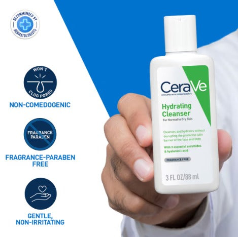 CeraVe Hydrating Cleanser Non-Foaming Face Wash for Dry Skin