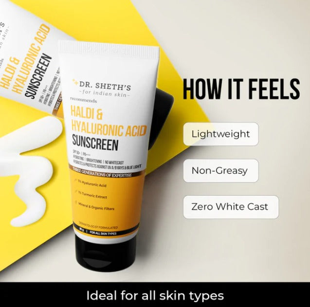 Haldi & Hyaluronic Acid Sunscreen (SPF 50+ PA++++)