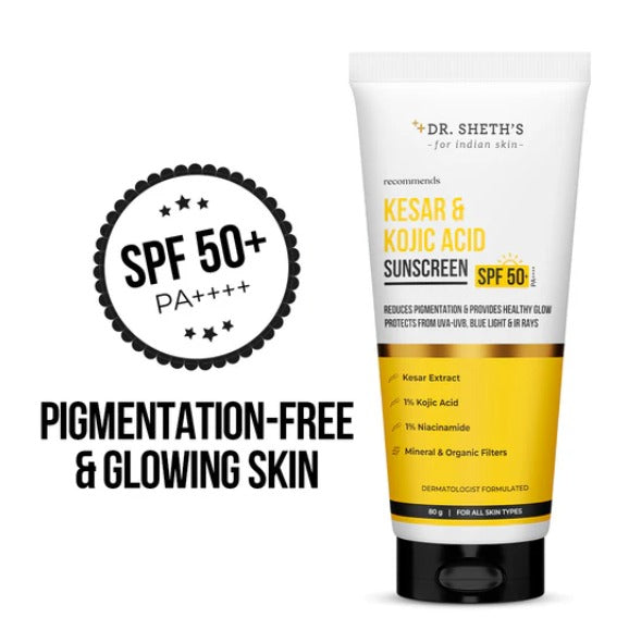 Kesar & Kojic Acid Sunscreen (In-Vivo Tested SPF 50+ PA++++)