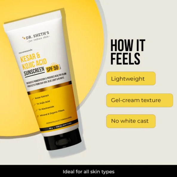 Kesar & Kojic Acid Sunscreen (In-Vivo Tested SPF 50+ PA++++)